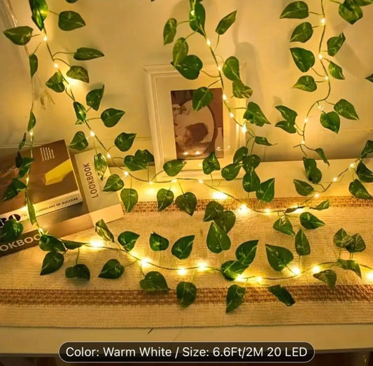 1pc Green Leaves String Lights